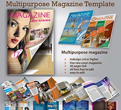 indesign模板－精美的商业杂志(通用型/46页)：Multipurpose Magazine Template N